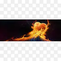 火焰酷炫科幻背景banner设计