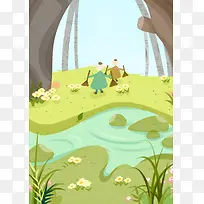 清明扫墓背景素材