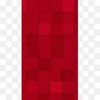 红色立体几何H5背景