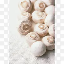 时鲜蔬果白蘑菇背景素材