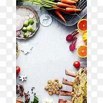文艺食物海报素材背景图