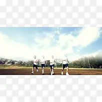 青春天空校园毕业季背景banner