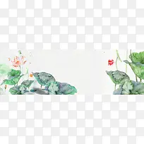 水墨荷花背景