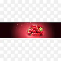 草莓红色背景