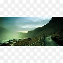 山路雪峰淘宝海报背景banner