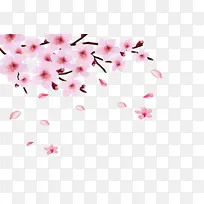 樱花手绘卡通元素图