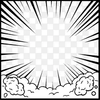 漫画放射线条边框换