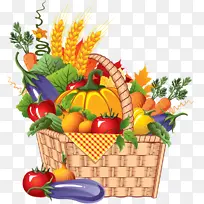 秋天收获的蔬菜水果粮食作物