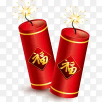 红色爆竹开业新年素材