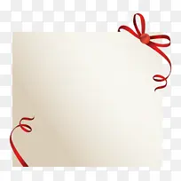 感恩节红丝带信纸标签框