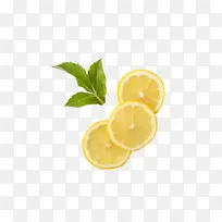 新鲜柠檬片俯拍