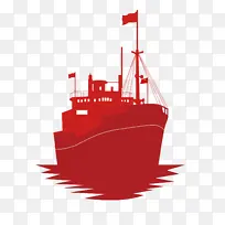 红色轮船免扣素材