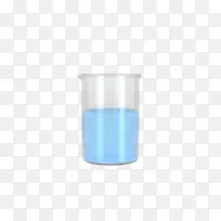 蓝色液体玻璃烧杯