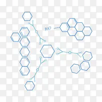 六边形化学分子插画