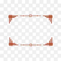 新年春节红色中国风边框矢量元素