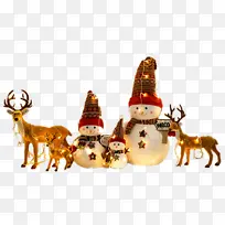 圣诞摆件 雪人 小鹿 场景布置