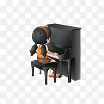 小女孩 钢琴 弹奏