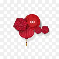 中国风灯笼花朵元素