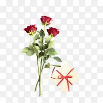 玫瑰花加礼物