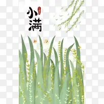 小满手绘植物元素