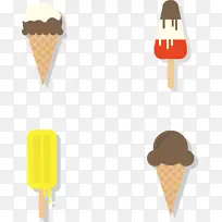 冰淇淋雪糕蛋筒装饰插图