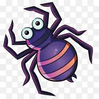 紫色吓人蜘蛛