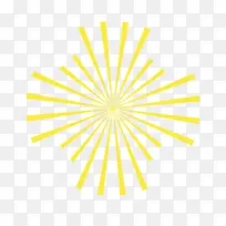 黄色放射光芒