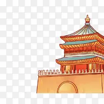中国风格城墙