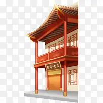 传统中国风，古楼，百年老店，建筑