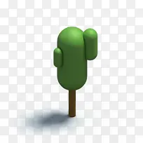 C4D树木植物一棵高树特写