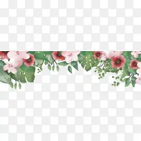唯美花卉海报边框