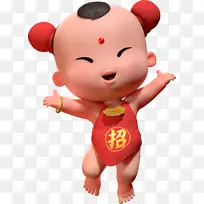 招财童子福娃吉祥Q版国漫动漫喜庆