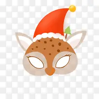 圣诞节可爱狐狸小鹿面具