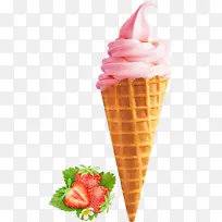 草莓冰淇淋png