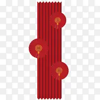 扇子，柱子，红色，中秋