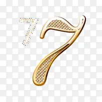 钻石数字7  金属数字 黄金数字