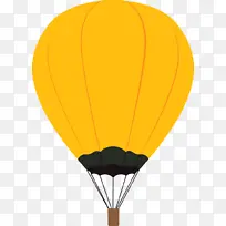 黄色热气球元素