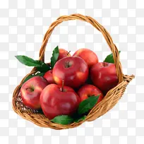 一大篮子红苹果