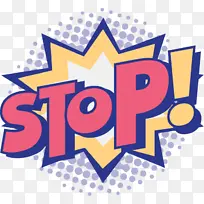 STOP卡通图标