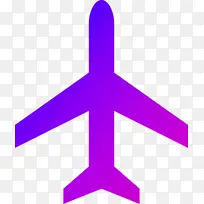 蓝紫色，渐变，飞机，矢量，放大，方便