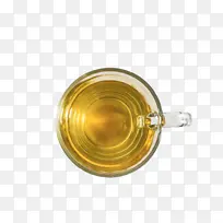 俯视玻璃茶杯透明