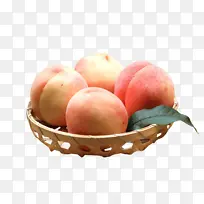 桃水果夏季水果一篮桃子