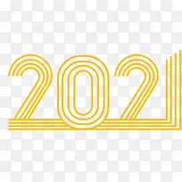 2021金色线条png