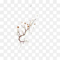 中国古风花枝元素