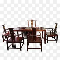 中式古典红木家具茶台