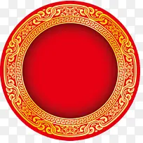 圆环，中国环，红色喜庆，中国民族环