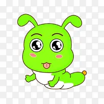 绿色的小青虫子