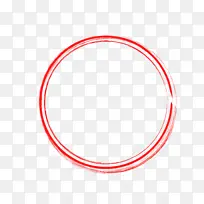 矢量红色圆圈手绘空心圆