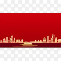 背景，红色，喜庆，大红，建筑
