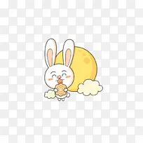 中秋 可爱兔子 月饼 月亮